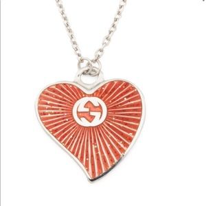 gucci san valentino heart necklace